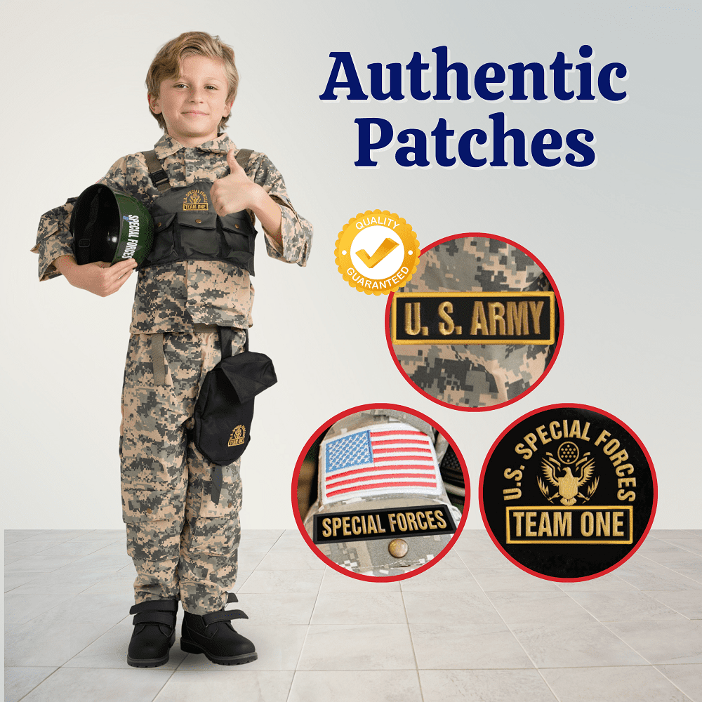 Dress Up America Forces Military Boy's Halloween Fancy-Dress Costume for Child, M