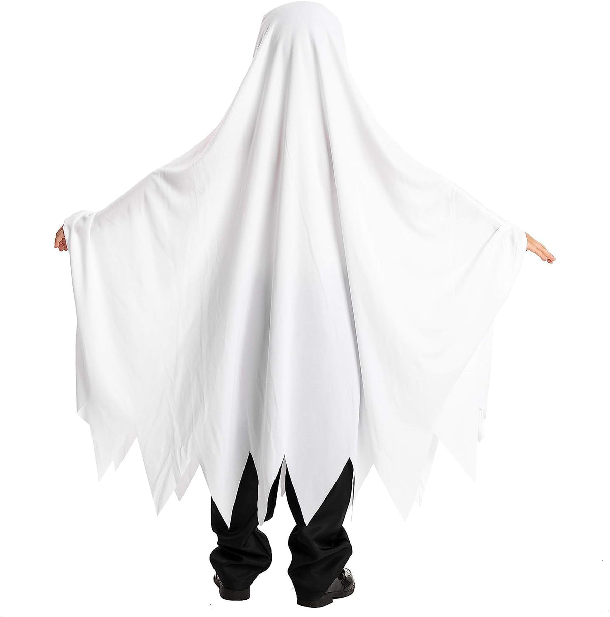 Joyfy Kids Ghost Costume, Halloween Ghost Costume, White Silent Ghost Costume with Pumpkin Bag for Toddler Boys Girls Halloween Party Dress Up Cosplay