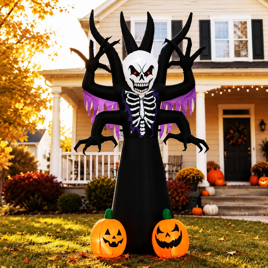Toiyjofe 6ft Halloween Inflatable Black Cat with Jack-o'-Lantern & LED Lights, Trick-or-Treat Yard Decoration with Witch Hat for Outdoor Lawn & Porch