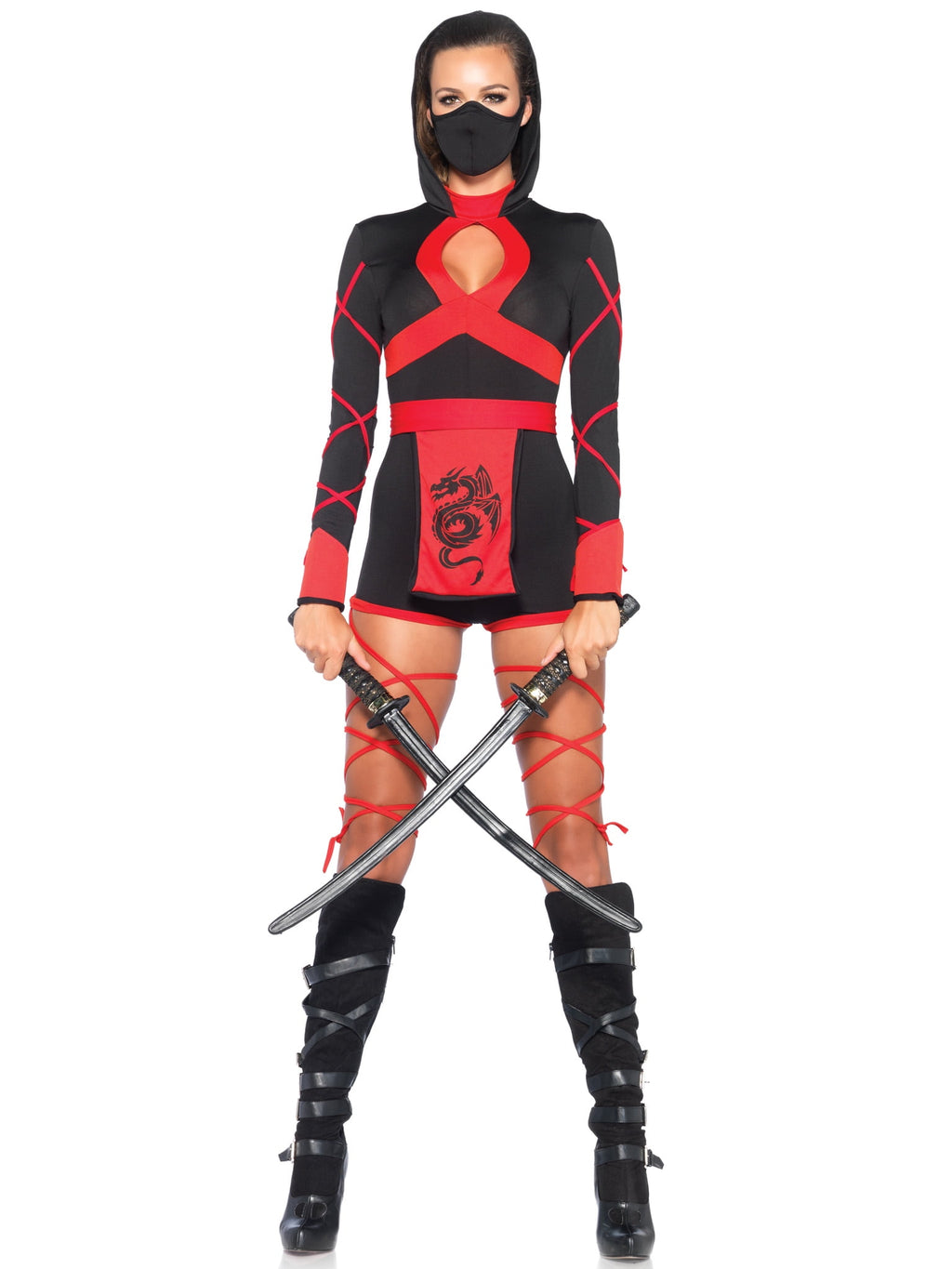 Leg Avenue Dragon Ninja Women's Fancy-Dress Costume for Adult, 1X
