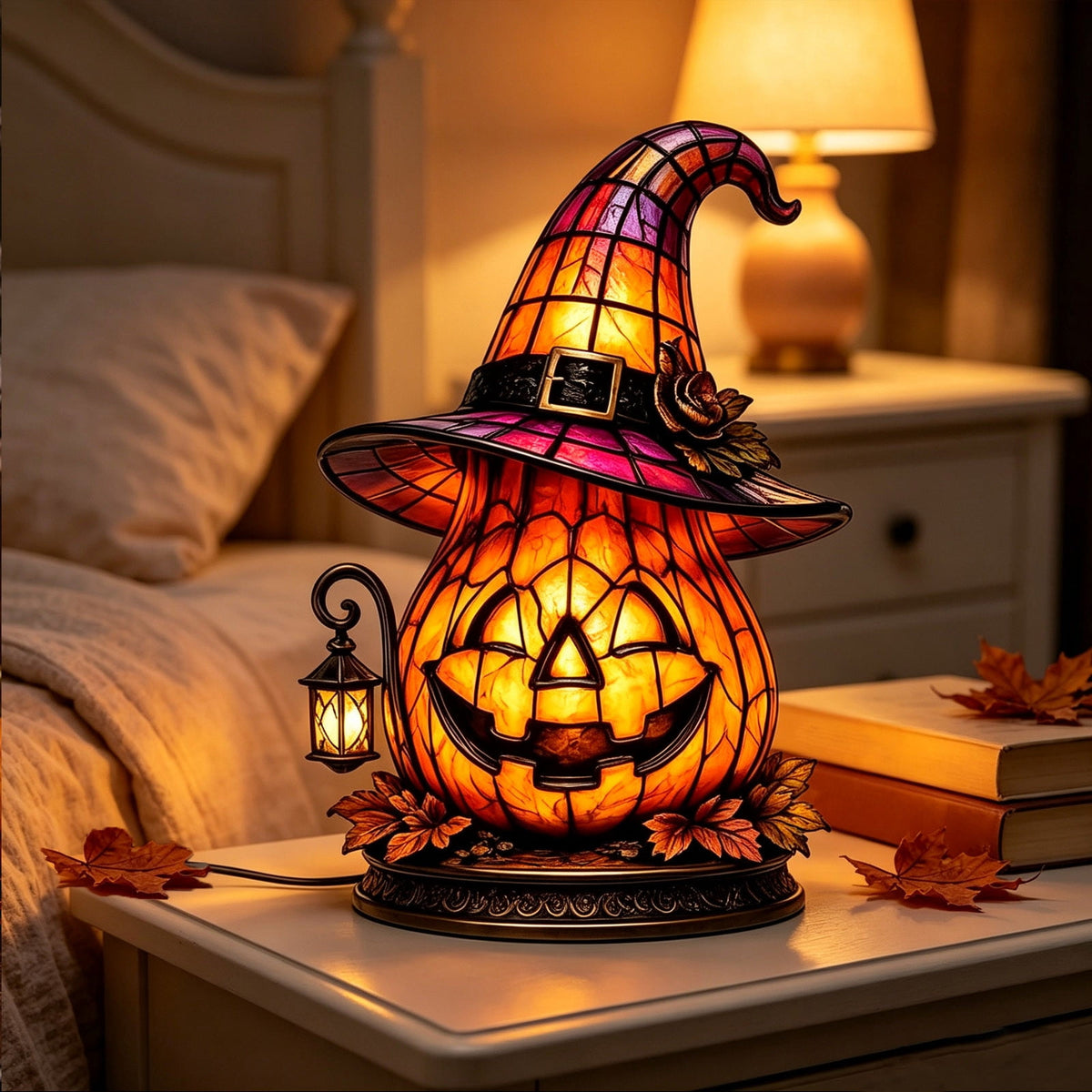 Diceymbol Halloween Decorations and Fall Decor, Halloween Venue Decoration Ghost Props LED Illuminated Ghost Decorations for Tabletop, Mantel, Shelf Indoor Outdoor 9.05 inch