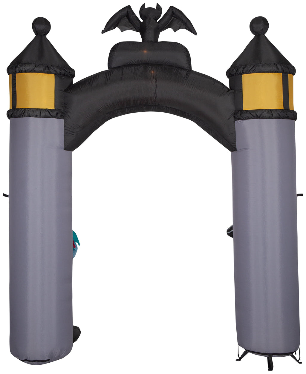 Gemmy Airblown Inflatable NBC Welcome to Halloween Town Archway Disney, 8.5 ft Tall, Grey