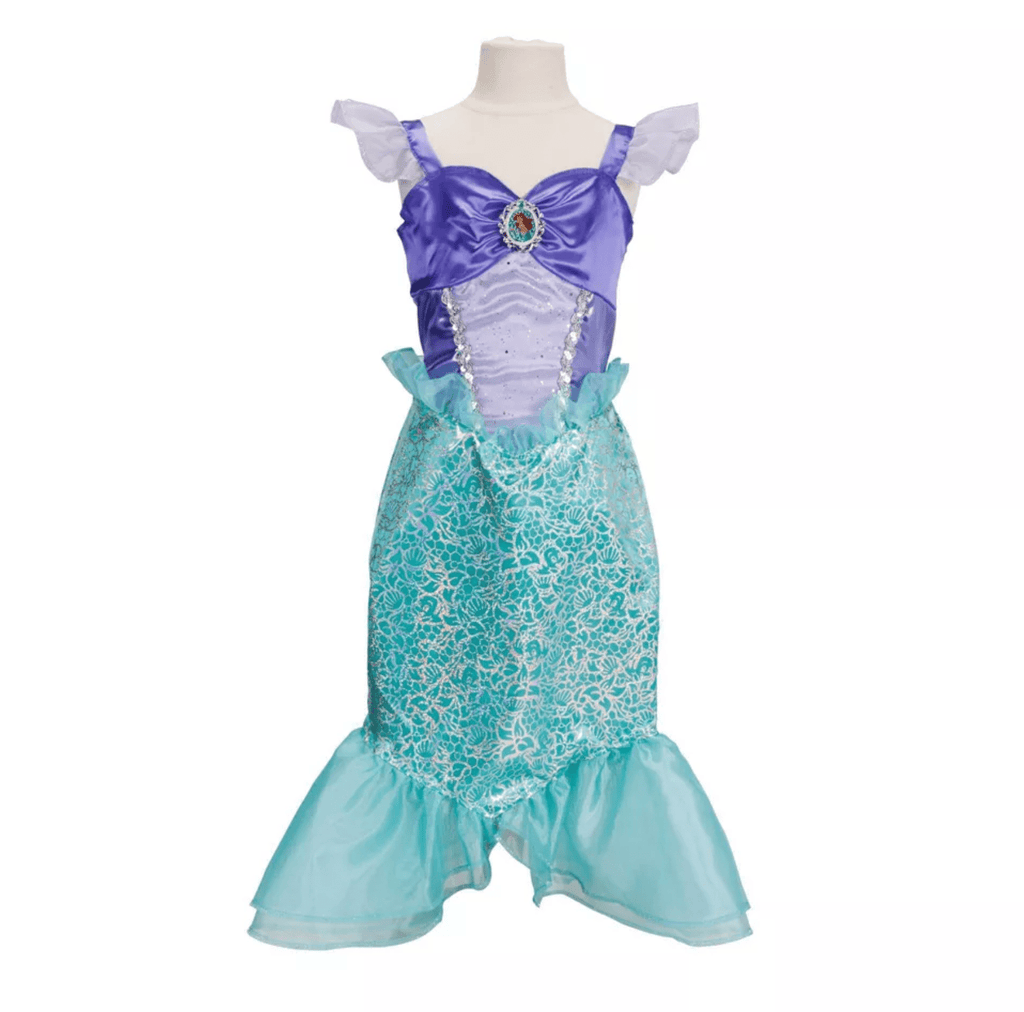 Disney The Little Mermaid Ariel Green Mermaid Play Dress Outfit Female Child Size 4 to 6x