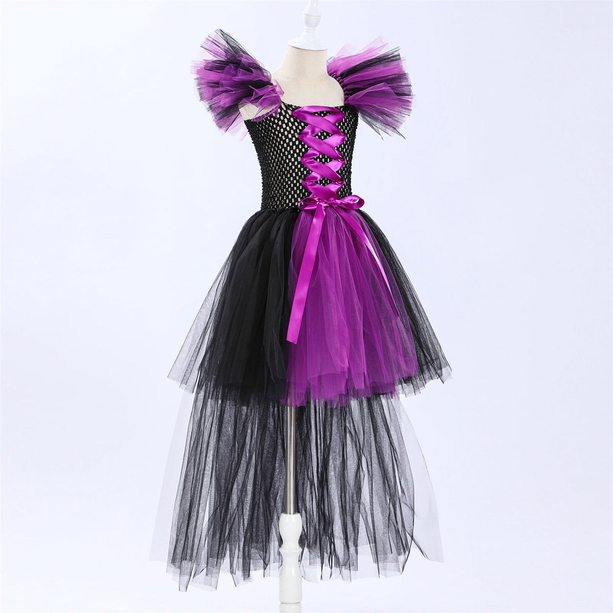 HNMKIU Halloween for Girls Toddler Kids Baby Girls Magnificent Witch Halloween Black Gown Fancy Dress Up Cosplay Party Tutu Dress Dresses E - 18-24 Months