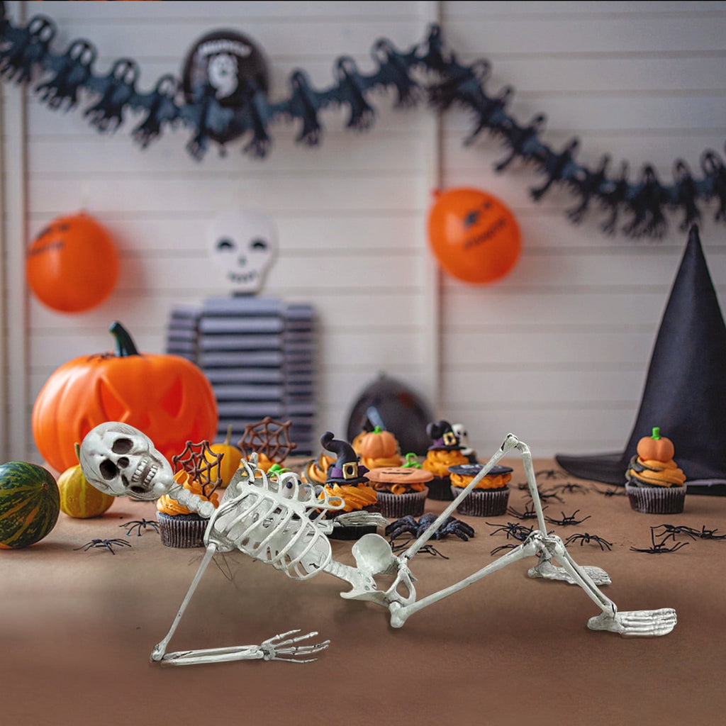 Halloween Skeleton Snake Prop Realistic Scary Serpent Decorative Ornament, Spooky Scene Setup Skeleton Decor Haunted House Party Prop, Home Shop Display Halloween Skeleton Holiday Ornament Gift