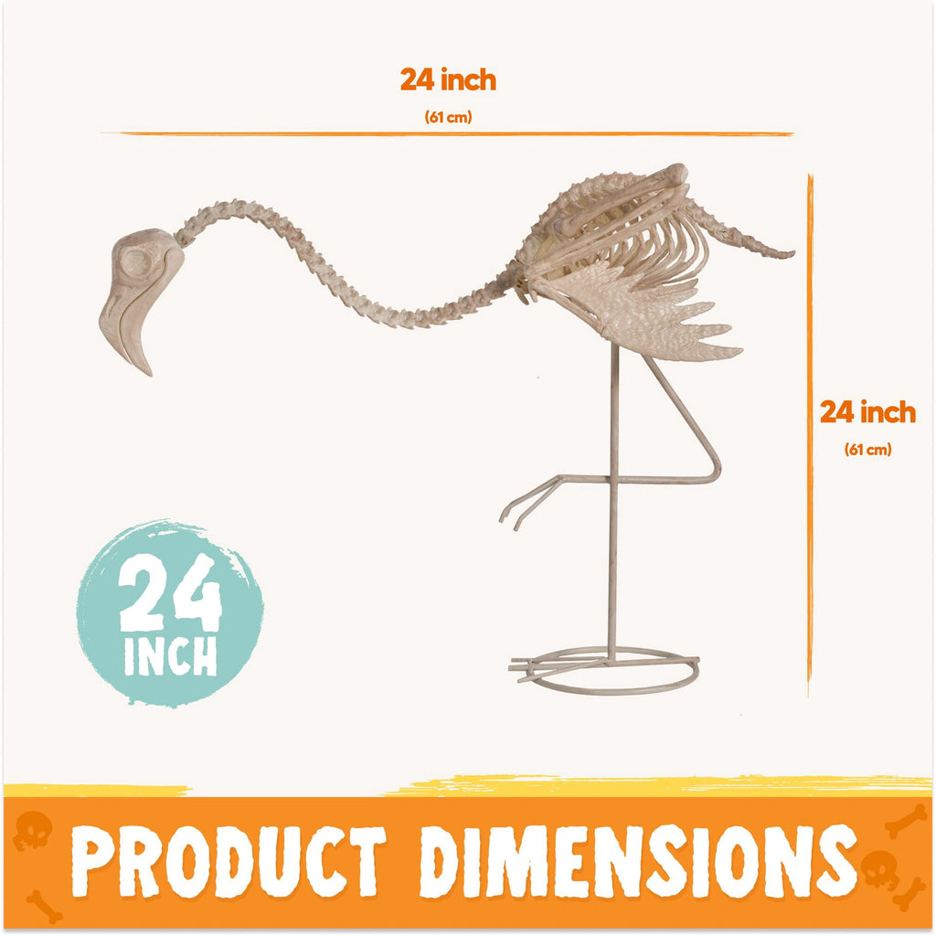 Joyfy 2 Pcs Duck Skeleton Halloween Decoration,4.5 Inch Posable Plastic Animals Halloween Skeleton for Indoor Outdoor Halloween Decorations,Haunted House Party Props