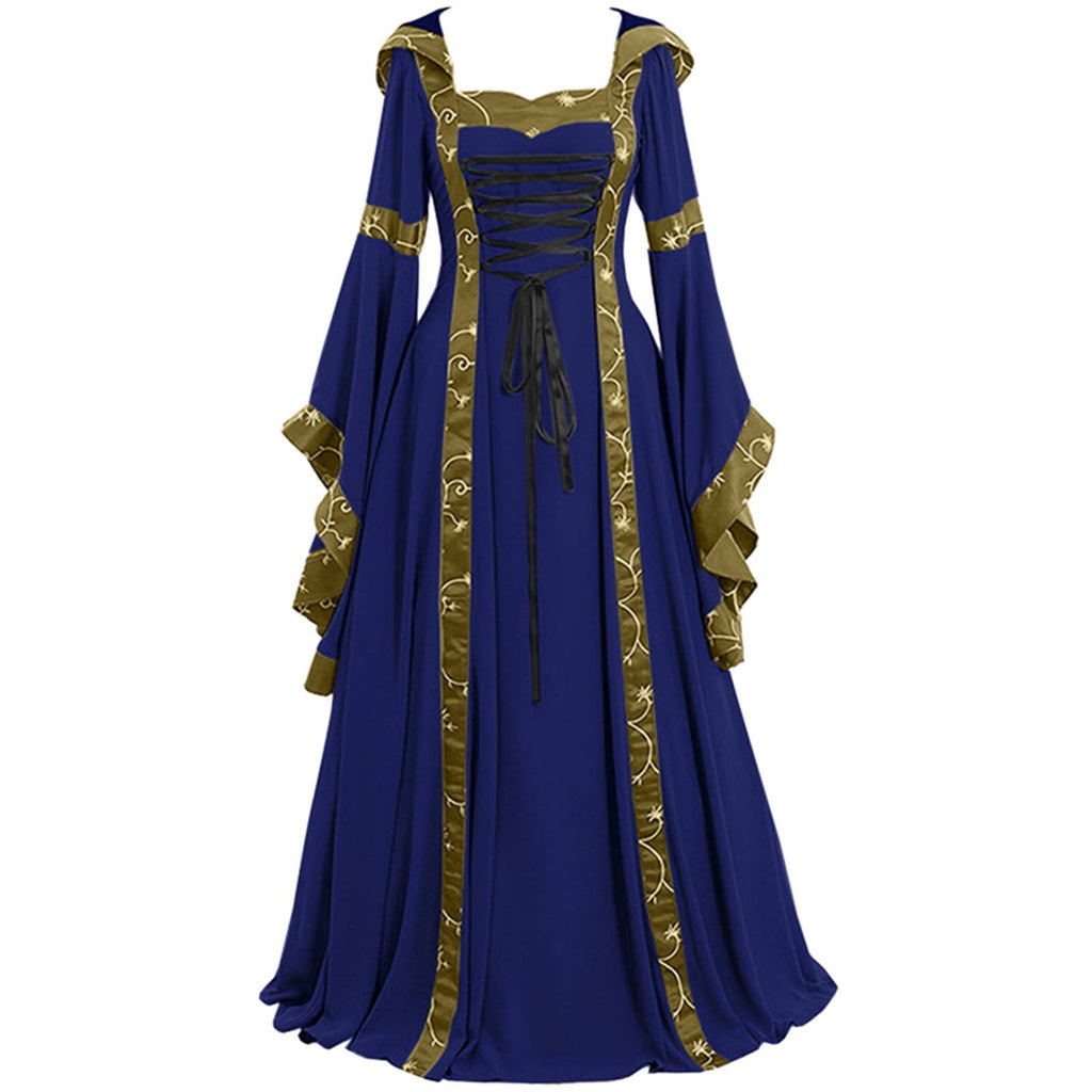 Babysbule Womens Summer Dresses, Women's Vintage Classic Medieval Floor Length Renaissance Gothic Long Sleeve Dress
