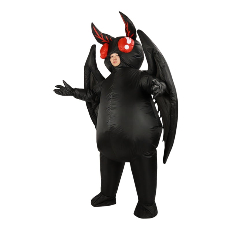 Halloween Moth Inflatable Costume Horror Fun Inflatable Costume Party Party Fun Dress Up Novelty Inflatable Costume,Height 59"–74.8",Bat