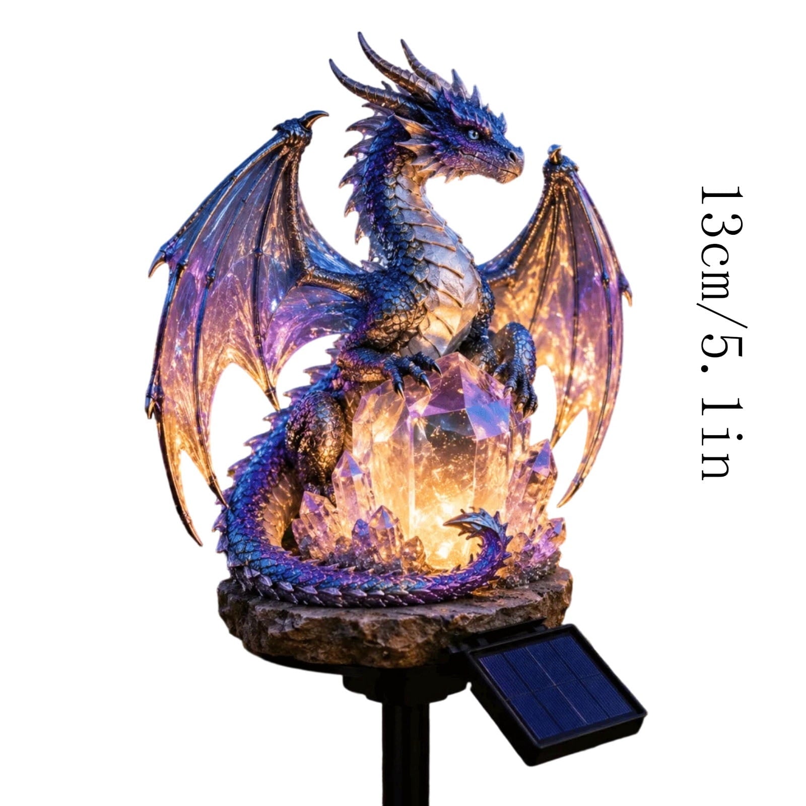 Clearance! Highland Cow Solar Garden Light, 18in Garden Statue with LED Glow, Waterproof Outdoor Yard Decor Stake, Resin Lawn Pathway Light for Backyard Patio Porch Halloween Gift