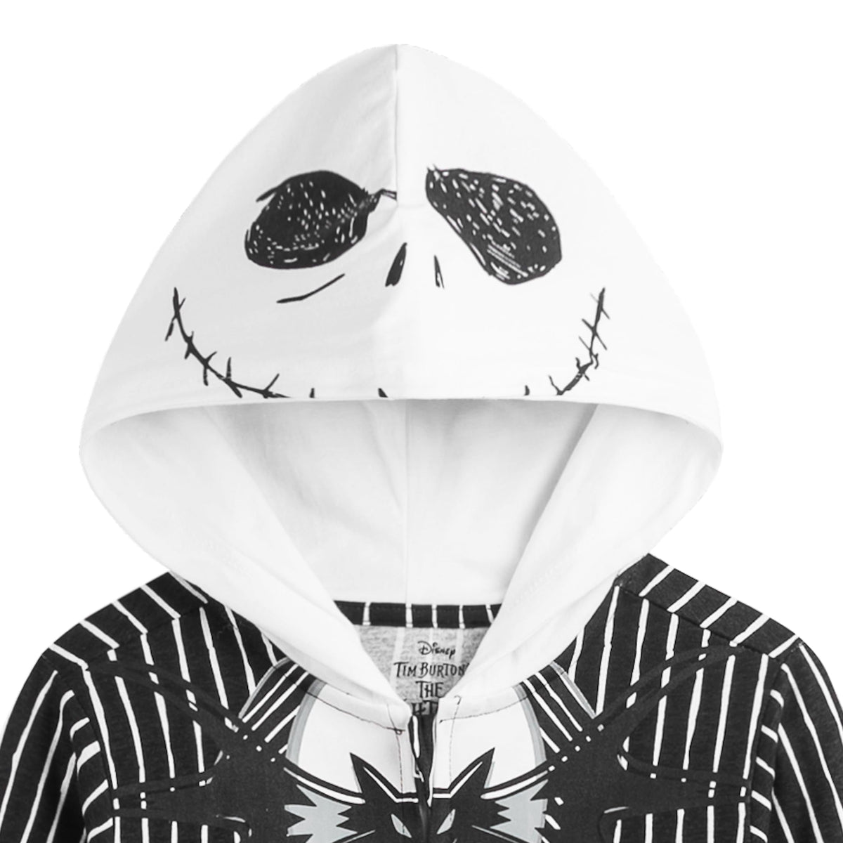 Disney Nightmare Before Christmas Jack Skellington Cosplay Hooded Coverall (Boys), Sizes 3T-5T