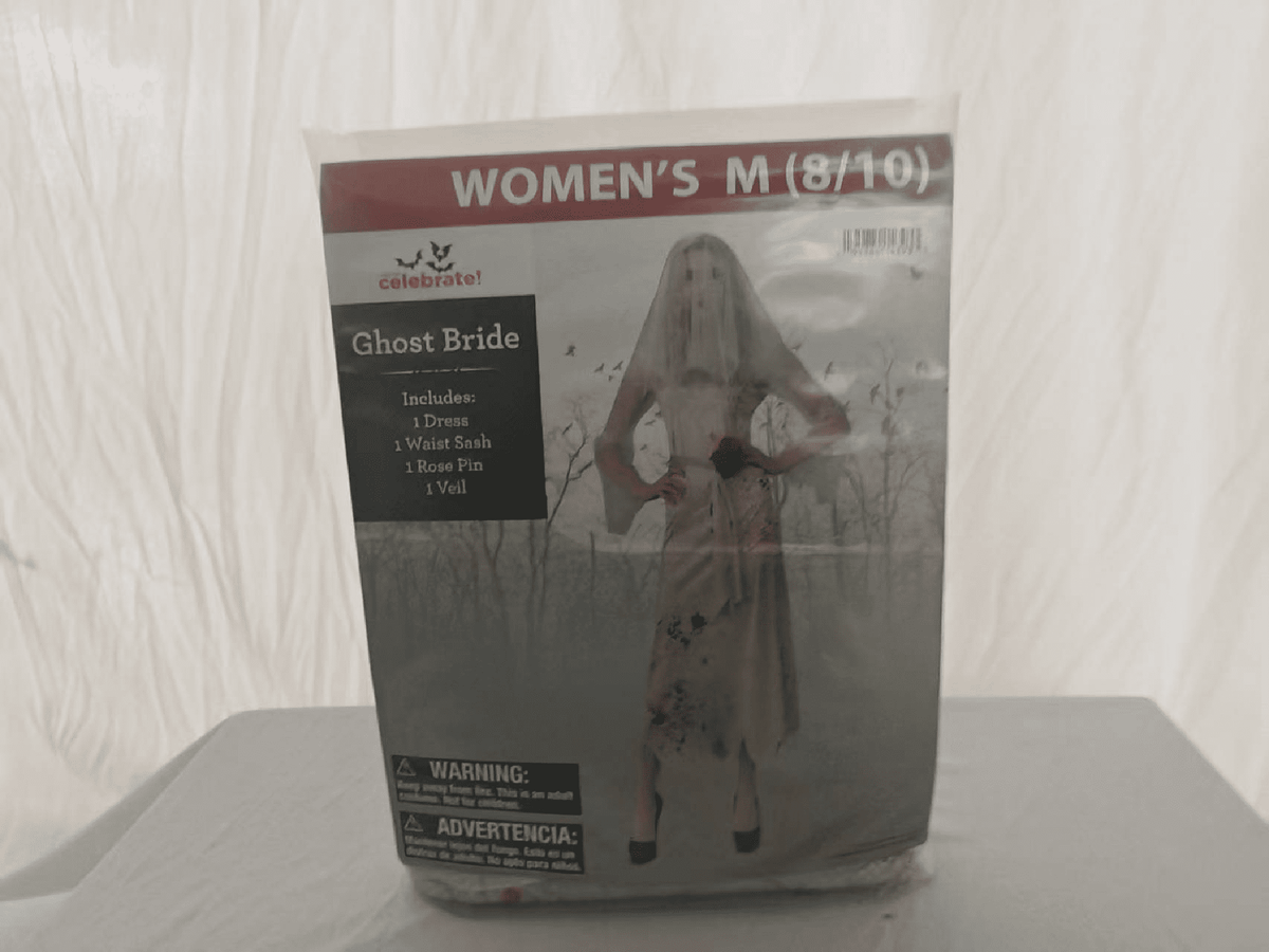 Ghost Bride Halloween Costume for Adults, Women's Size L (12/14), by Way to Celebrate
