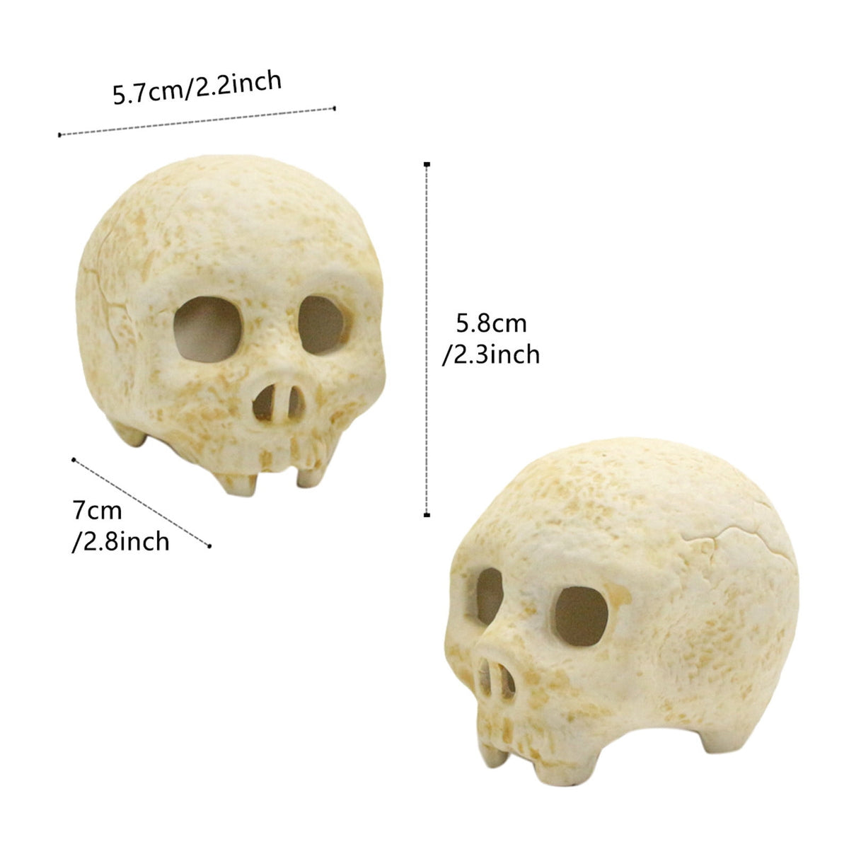 Halloween Decorations Indoor Outdoor Fake Human Skull Gas Log Fireplaces Decor 4PCS Terrifying Skull Fire Pit Reusable Skeleton Flame Fireproof Resin,Halloween Skull Shaped Fire Stones