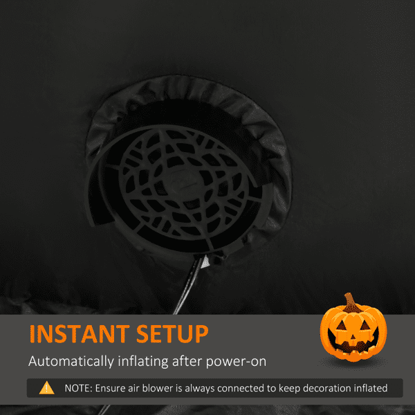 9FT Halloween Inflatable Pumpkin Ghost, 6 LED Lights, Waterproof Polyester, Automatic Inflation for Indoor/Outdoor Yard/Neighborhood Decor