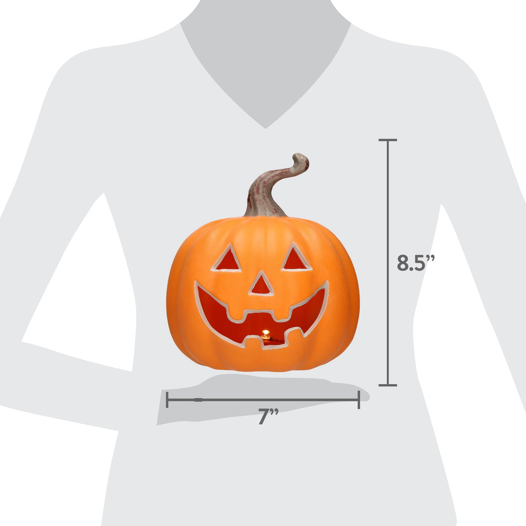 Light-Up Pumpkin Decoration, Orange, 5", Halloween by Way To Celebrate