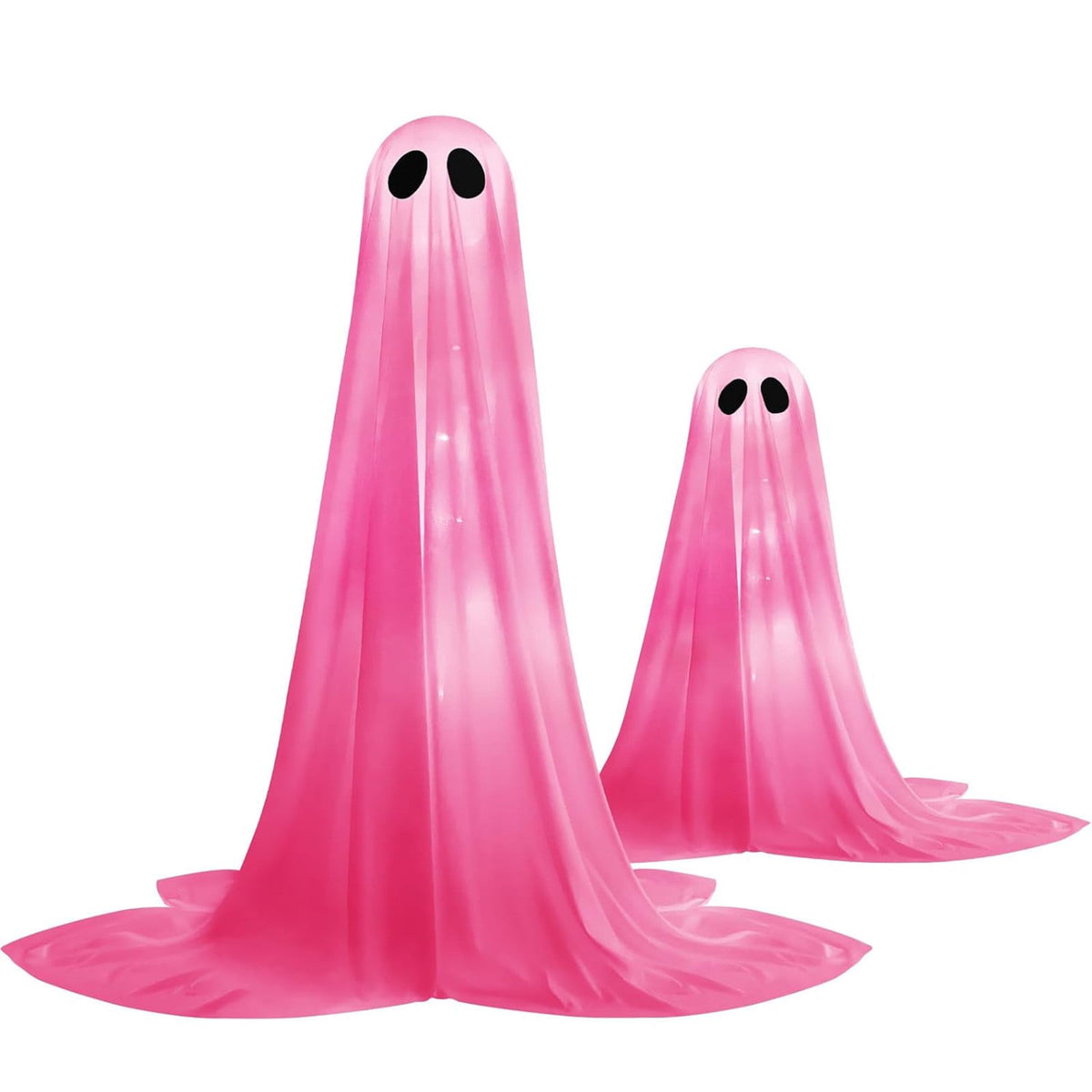 Inflatable Ghost Halloween Decor - Adorable LED Light-Up Ghosts for Outdoor Halloween Parties, Perfect for Front Yard Displays, Porch Decoration, and Holiday Styling