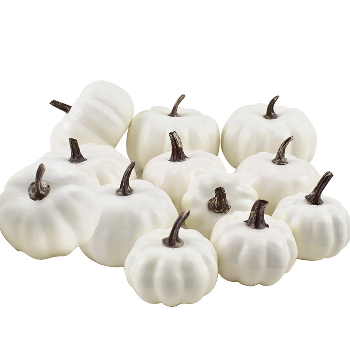 Xsylife 7Pcs Assorted Sizes Halloween Pumpkin Model Artificial Craft Fall Harvest Thanksgiving Decoration