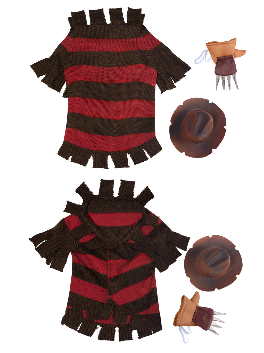 A Nightmare on Elm Street Freddy Krueger Pet Costume for Dogs or Cats by Rubies, Large
