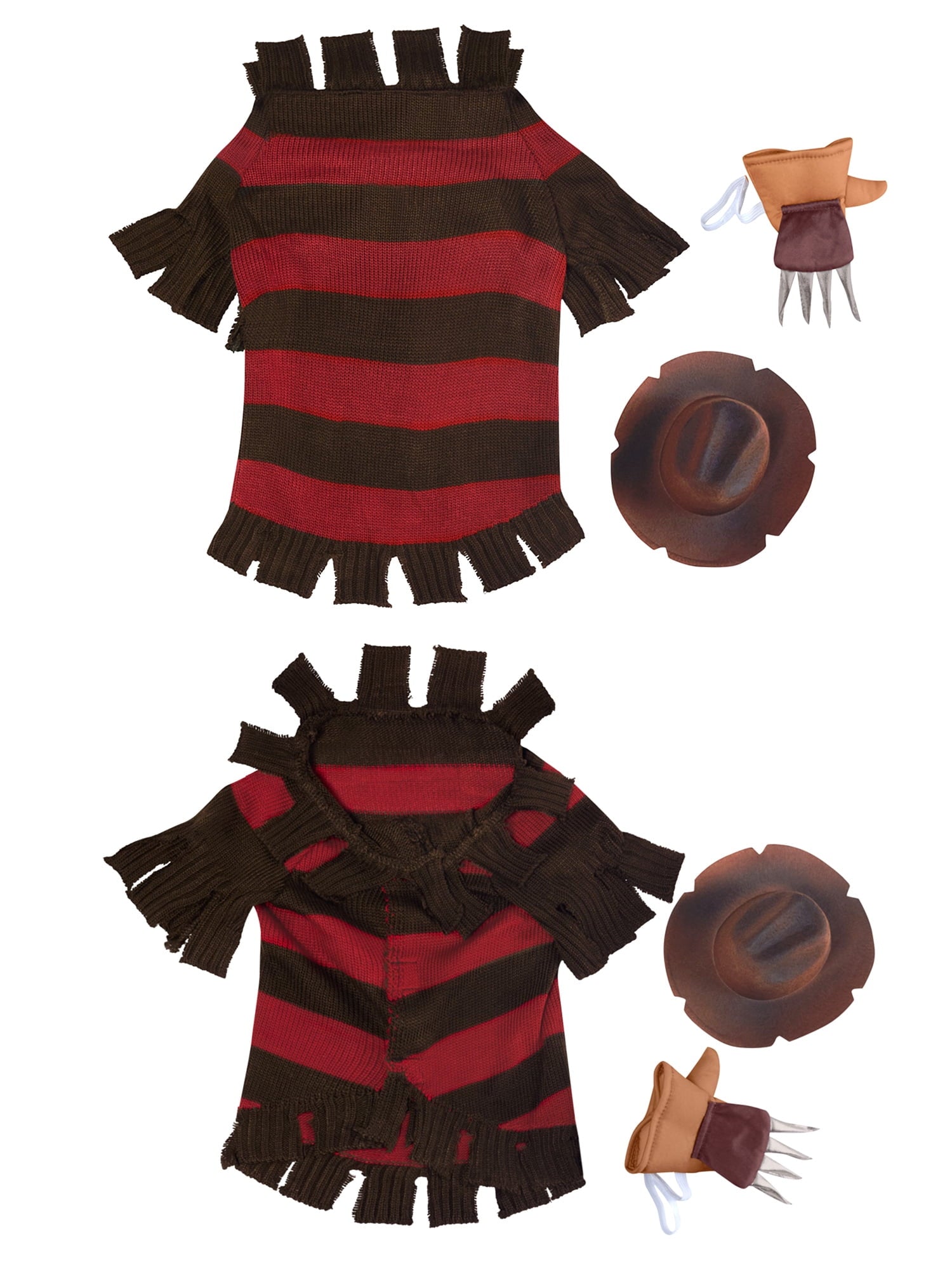 A Nightmare on Elm Street Freddy Krueger Pet Costume for Dogs or Cats by Rubies, Large