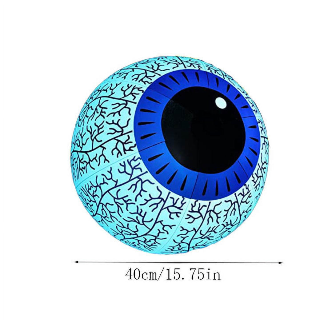 Halloween Decorations 15.7 inch Halloween Inflatable Ghost Eyeball with Built-in Battery Powered RGB LED Light Suitable for Indoor Outdoor Yard Party Halloween Decor