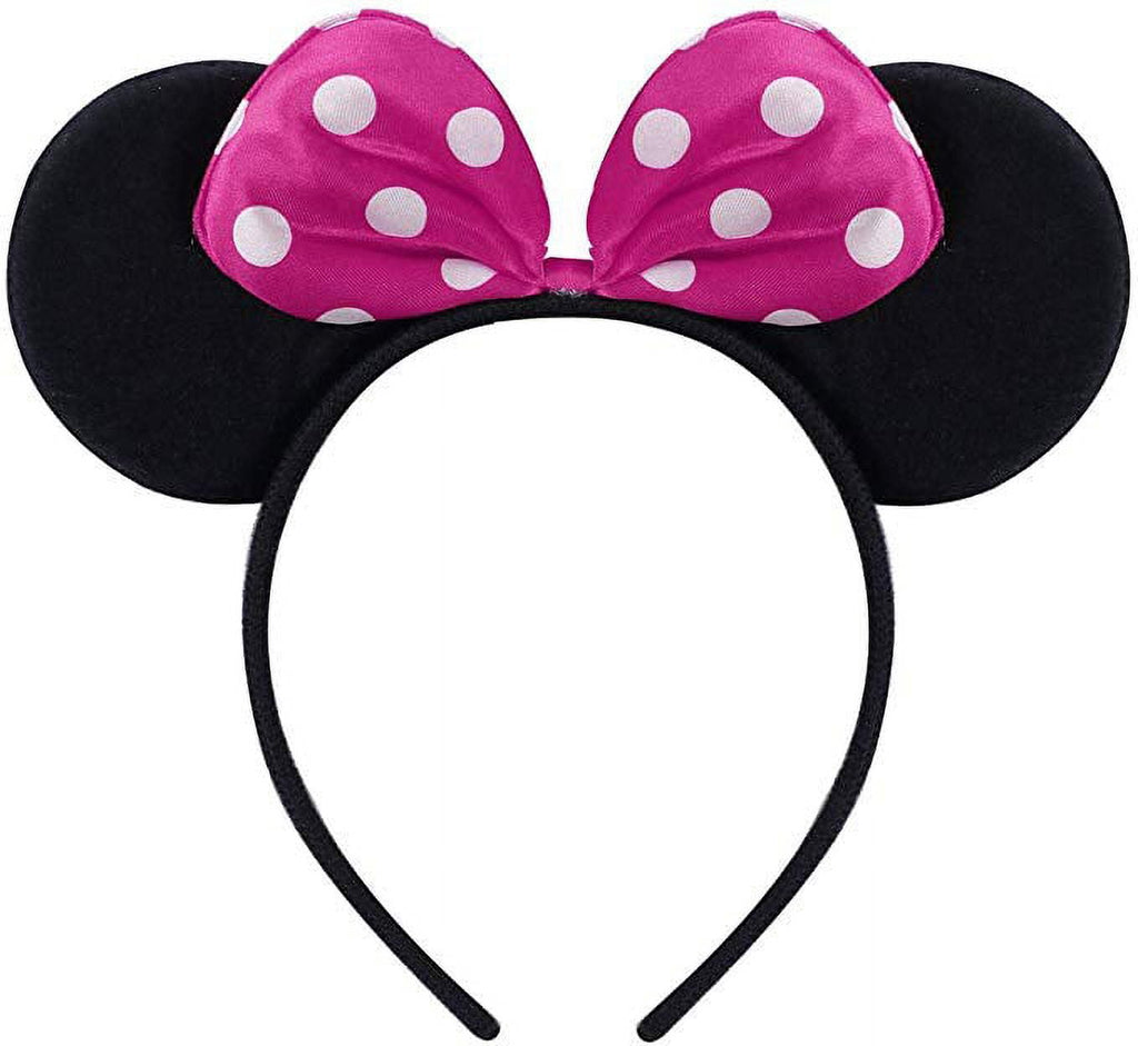 KAWELL Mini Costume for Girls with Mouse Ear Headband, Polka Dot Dress, Child/Toddler, 4-5Y