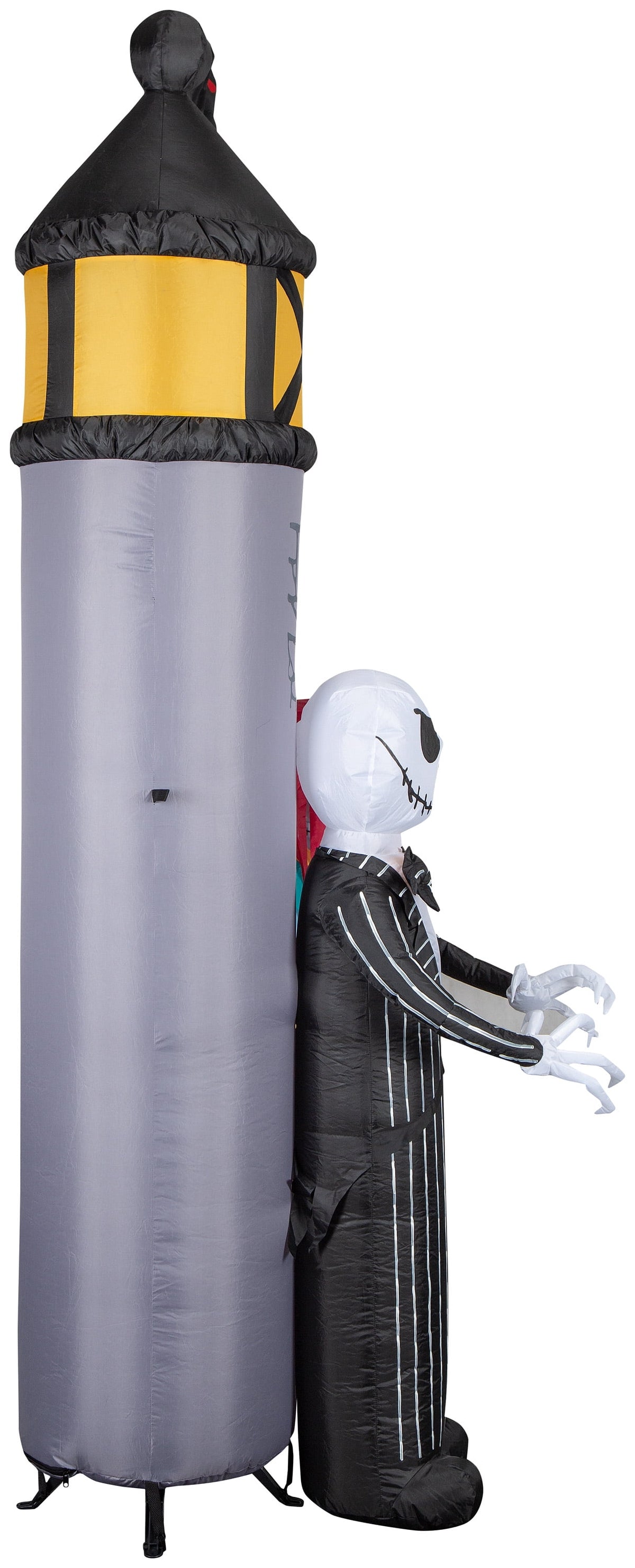 Gemmy Airblown Inflatable NBC Welcome to Halloween Town Archway Disney, 8.5 ft Tall, Grey