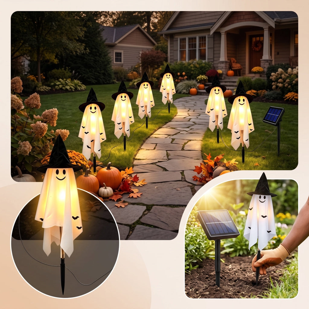 Clearance! Highland Cow Solar Garden Light, 18in Garden Statue with LED Glow, Waterproof Outdoor Yard Decor Stake, Resin Lawn Pathway Light for Backyard Patio Porch Halloween Gift
