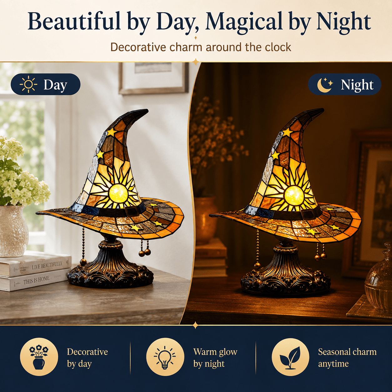 Diceymbol Halloween Decorations and Fall Decor, Halloween Venue Decoration Ghost Props LED Illuminated Ghost Decorations for Tabletop, Mantel, Shelf Indoor Outdoor 9.05 inch