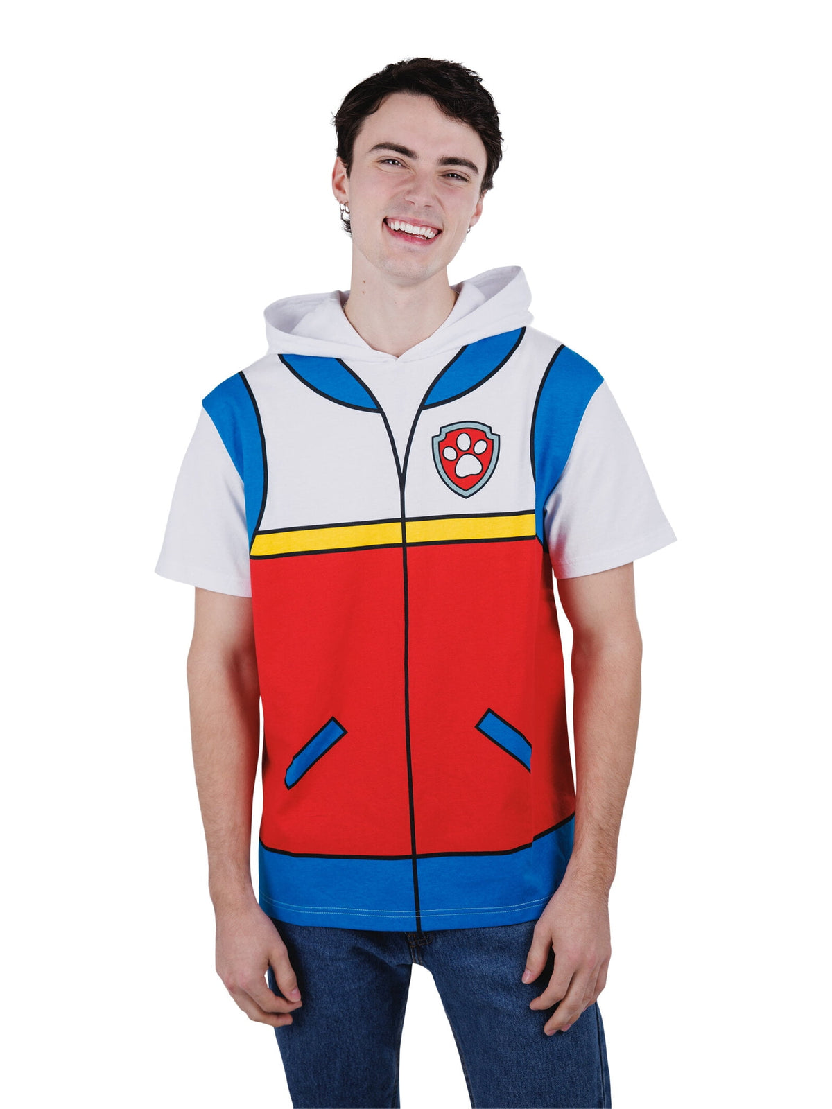 Paw Patrol Little Boys' Cosplay Hooded T-Shirt Chase Royal Blue