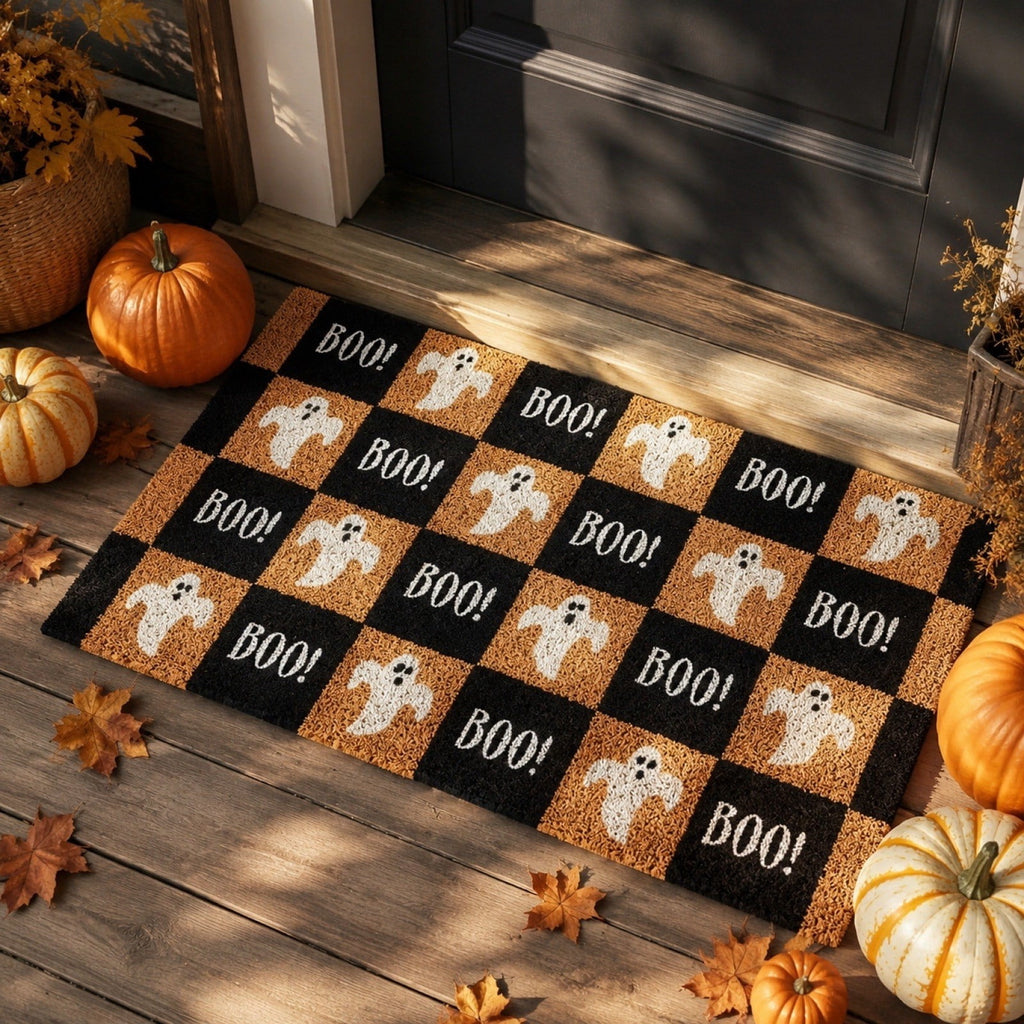 Tepsmf Halloween Doormat 19.7x31.4IN Soft Non Slip Halloween Bathroom Rug For Front Doors Porches And Witch-themed Home Decor
