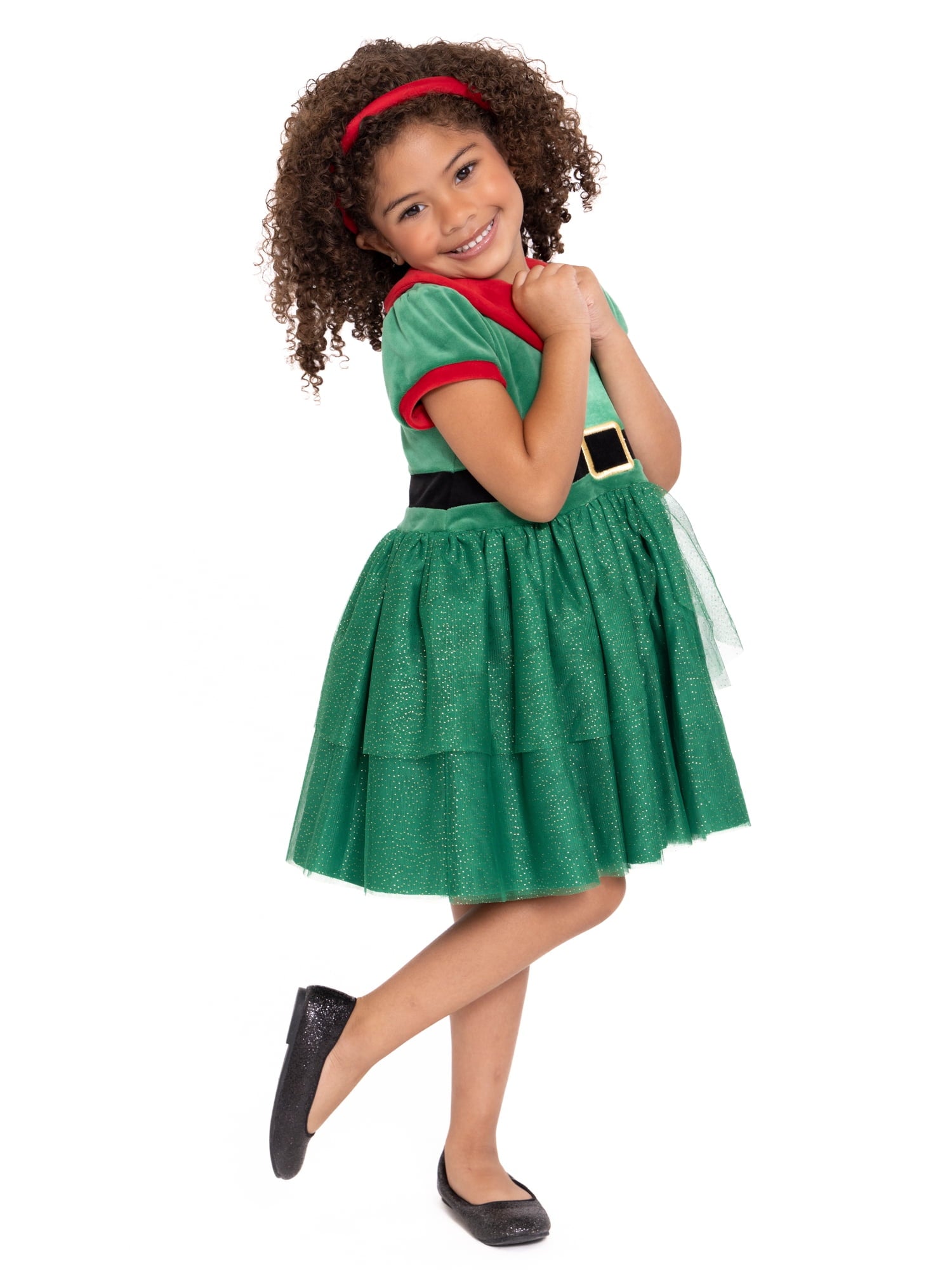 Toddler Girl Elf Velour Cosplay Dress, Sizes 12M-5T