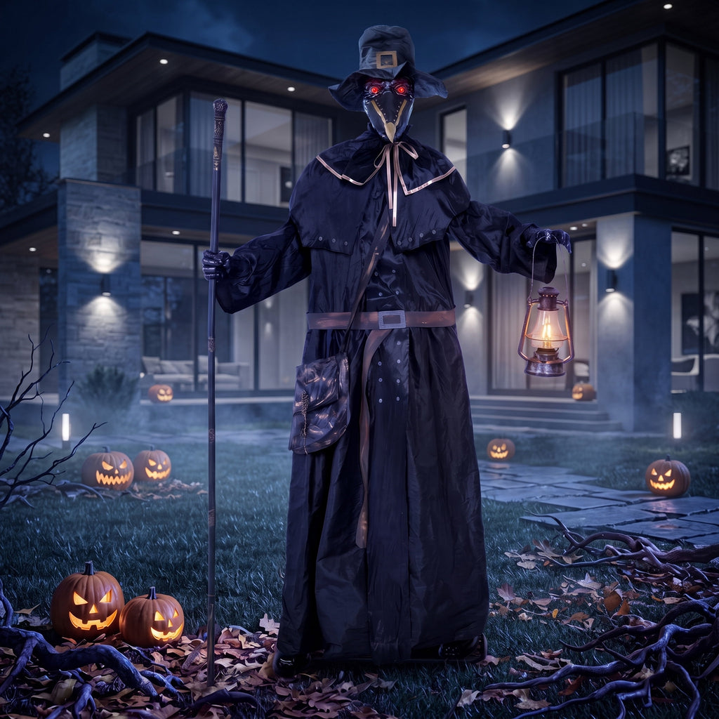 Joyfy 5ft Drinking Skeleton Halloween Animatronic Decorations, Outdoor Haunted Props with Endless Liquid Pouring Effect, Green LED Lights & Spooky Sounds, Life-Size Skeleton for Garden Yard Lawn