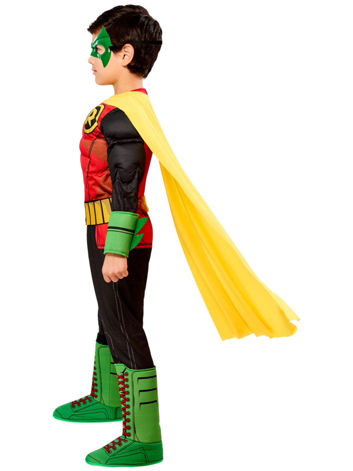 DC Super Heroes Robin Muscle Chest Costume for Kids by Rubies, Boys Small