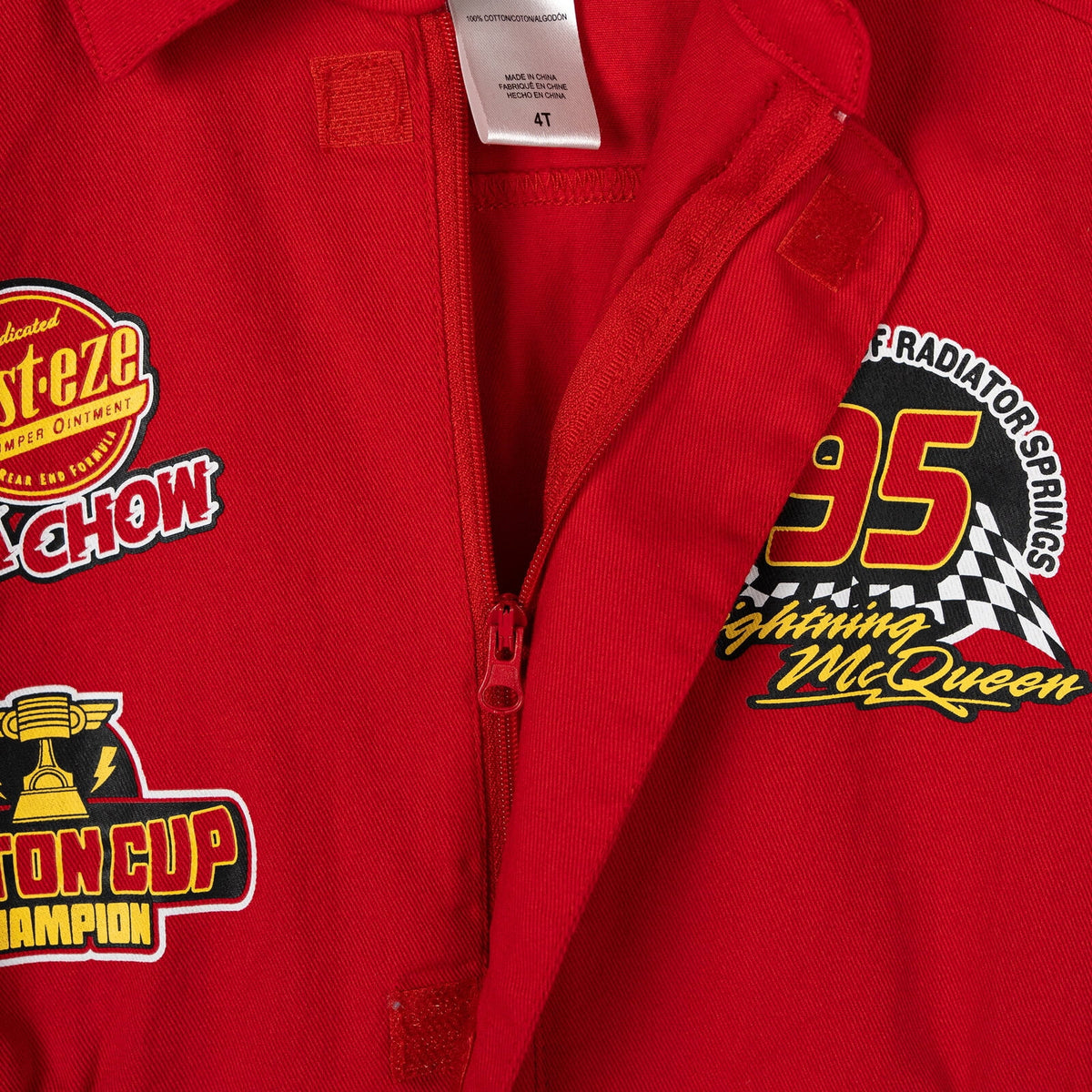 Disney Cars Big Boys' Short Sleeve Cosplay Coverall Red Lightning McQueen