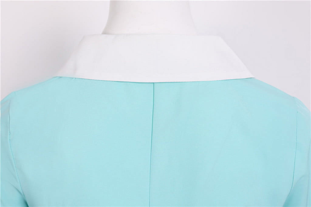 Tejiojio Women Clothes Women's 1950s Retro Dress Short Sleeve Vintage Swing Dress