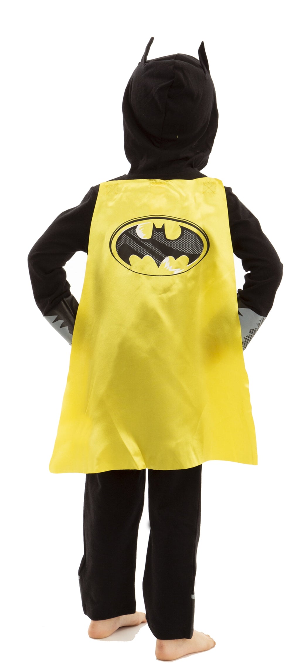 DC Comics Justice League Batman Little Boys Zip Up Cosplay Costume Coverall and Cape Newborn to Little Kid