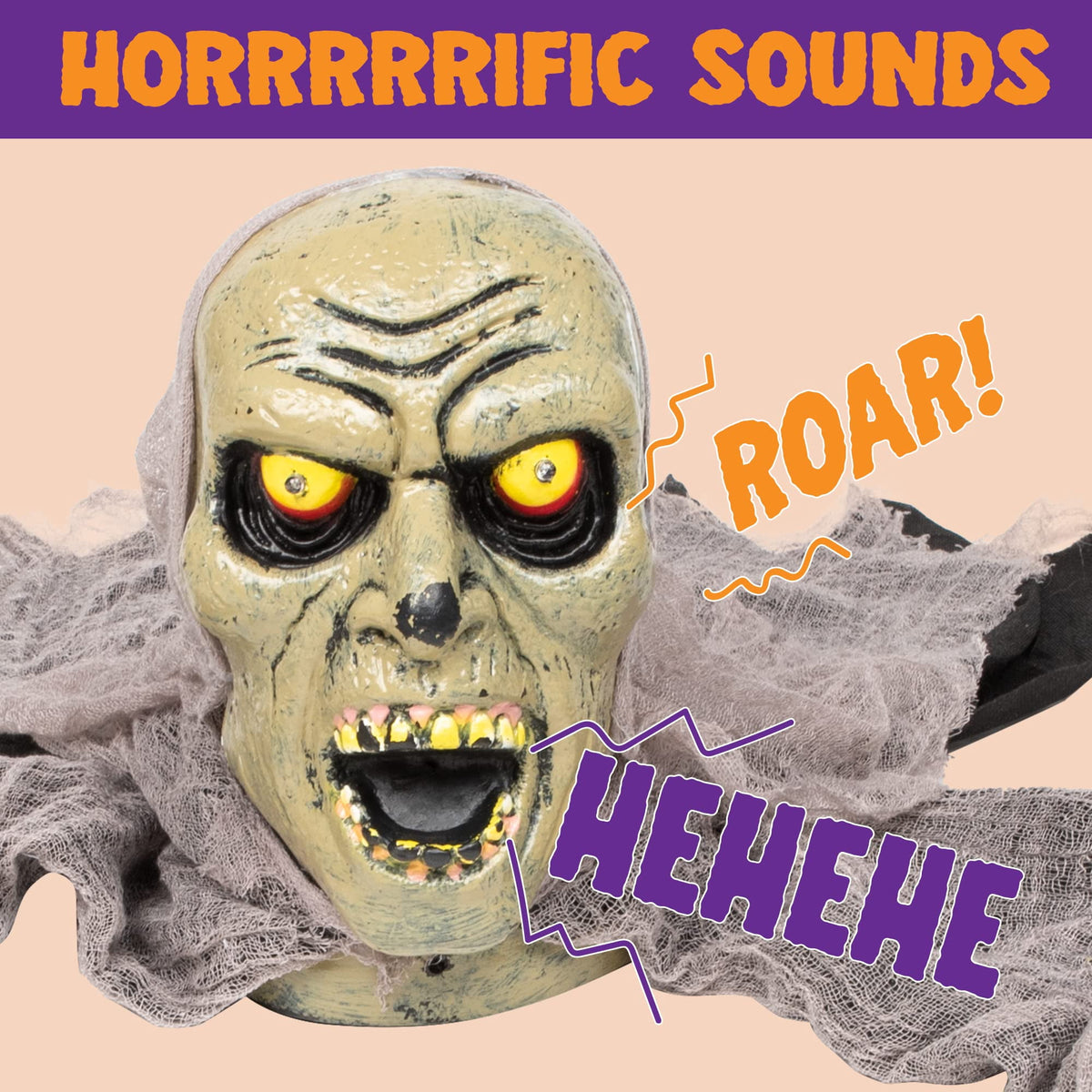 Joyfy Halloween Groundbreaker Halloween Decorations Zombie with Sound and Flashing Eyes,Outdoor Scary Halloween Yard Decorations