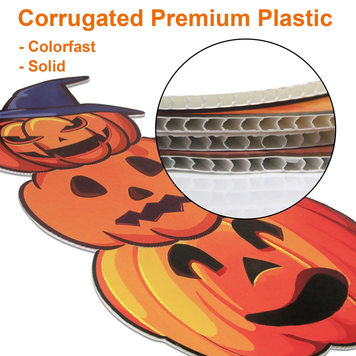 2Sets Halloween Yard Lawn Stakes Cute Pumpkin Yard Sign Vintage for Halloween Garden Decorations Outdoor