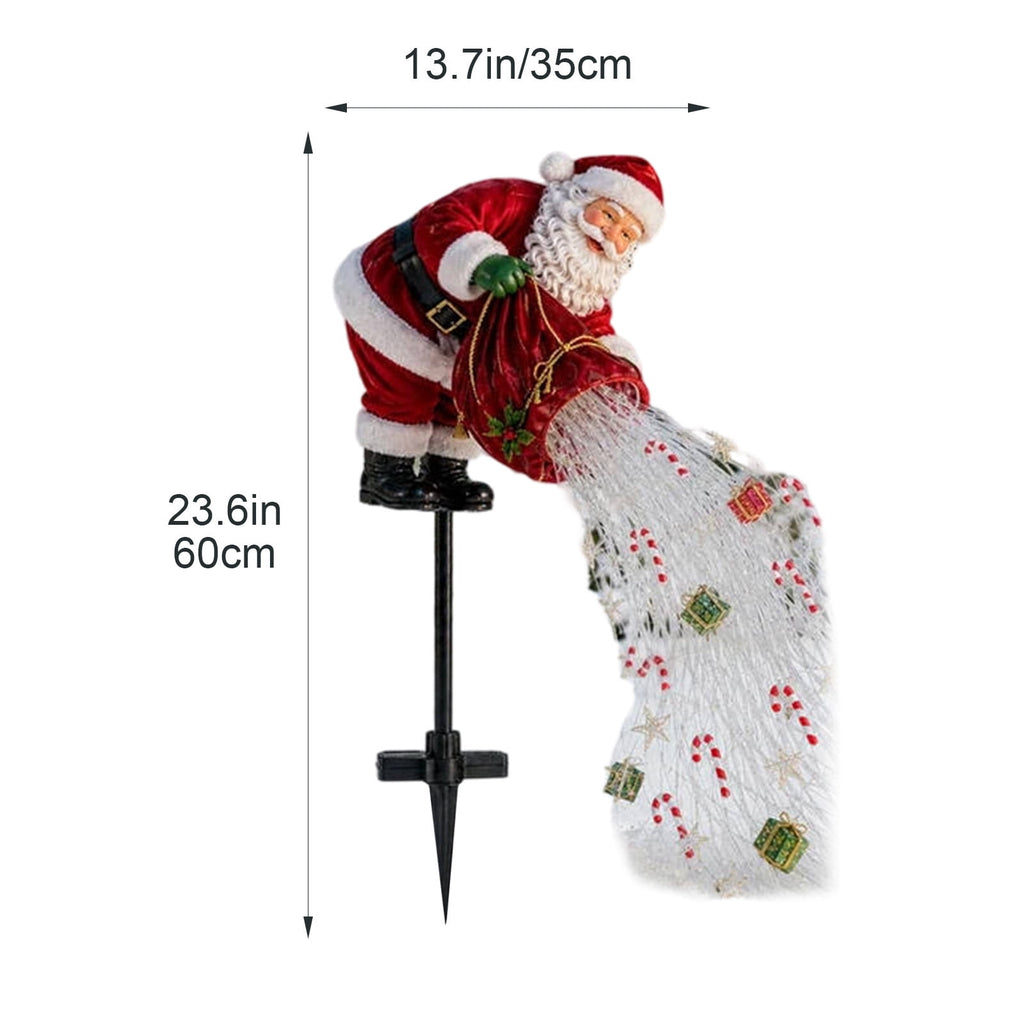 Halloween Witch Cauldron Garden Stake Lights, 2.7Ft LED Color Waterfall-Style Light Flow Flying Witch Garden Stake, Waterproof Weather Resistant Projector Lights for Outdoor Yard, Lawn, Pathway