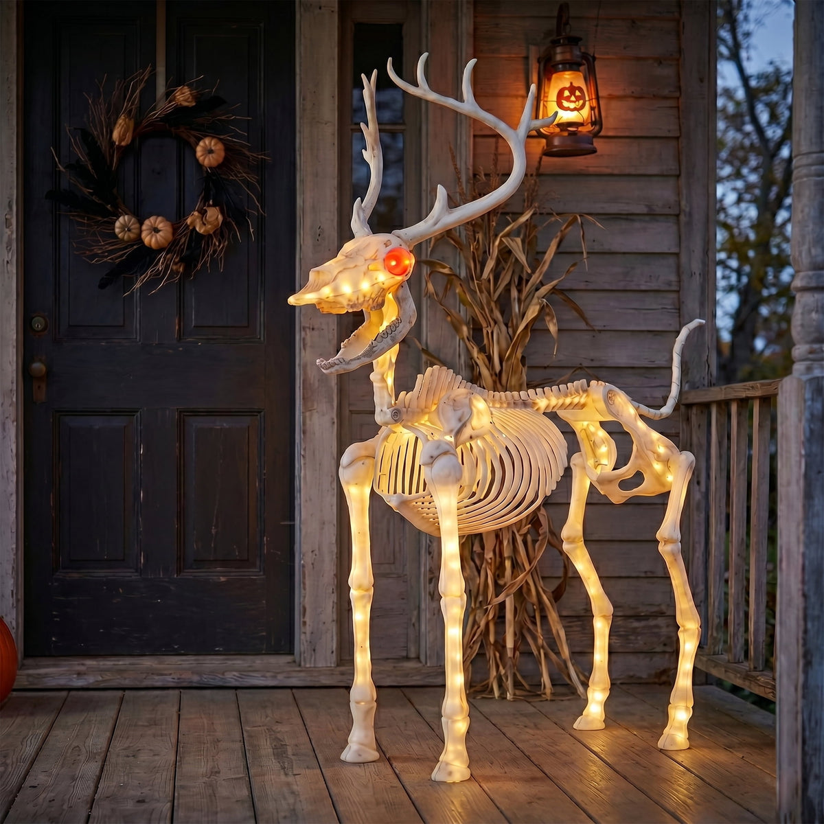 LED Illuminated Deer Skeleton, 60-inch, Halloween Decoration, by Way to Celebrate