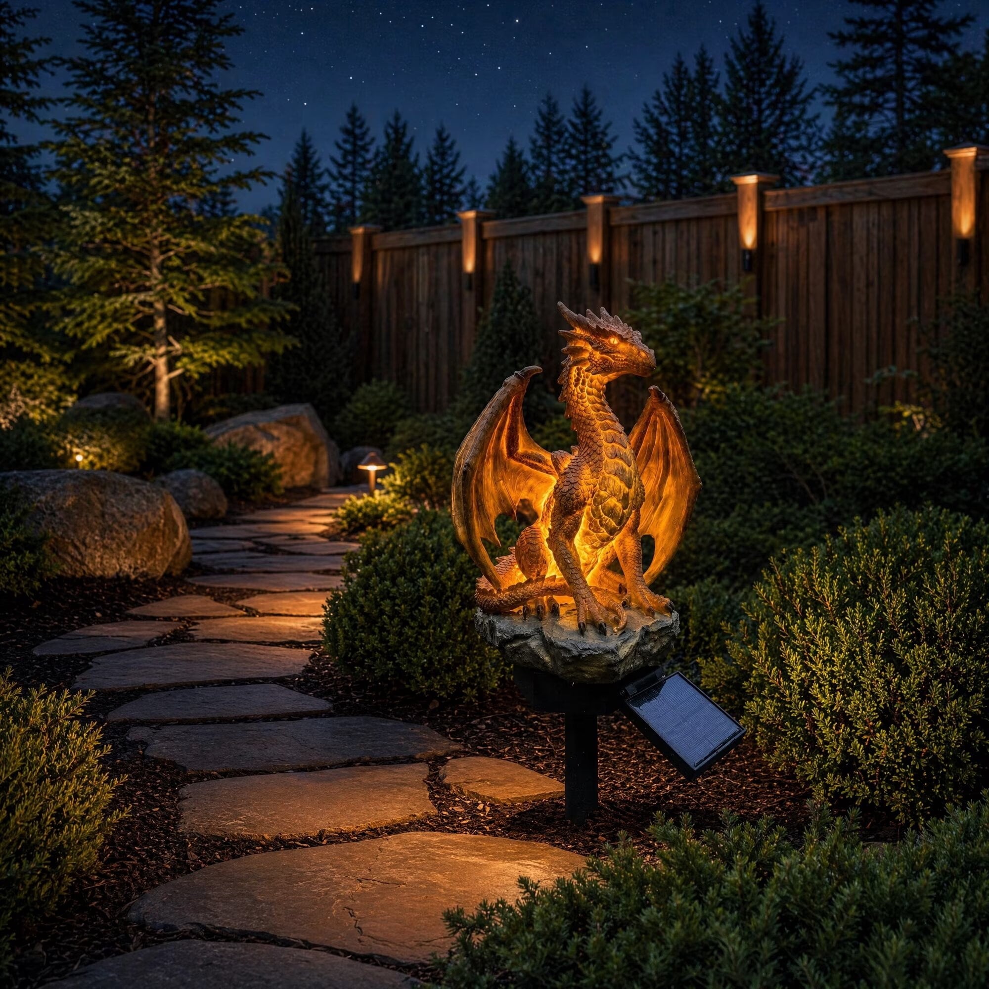 Clearance Halloween Solar Golden Dragon Garden Light, Halloween Decor Solar Powered Garden Light, Dragon Garden Stakes, Halloween Christmas Decoration Outdoor, Halloween Xmas Gift