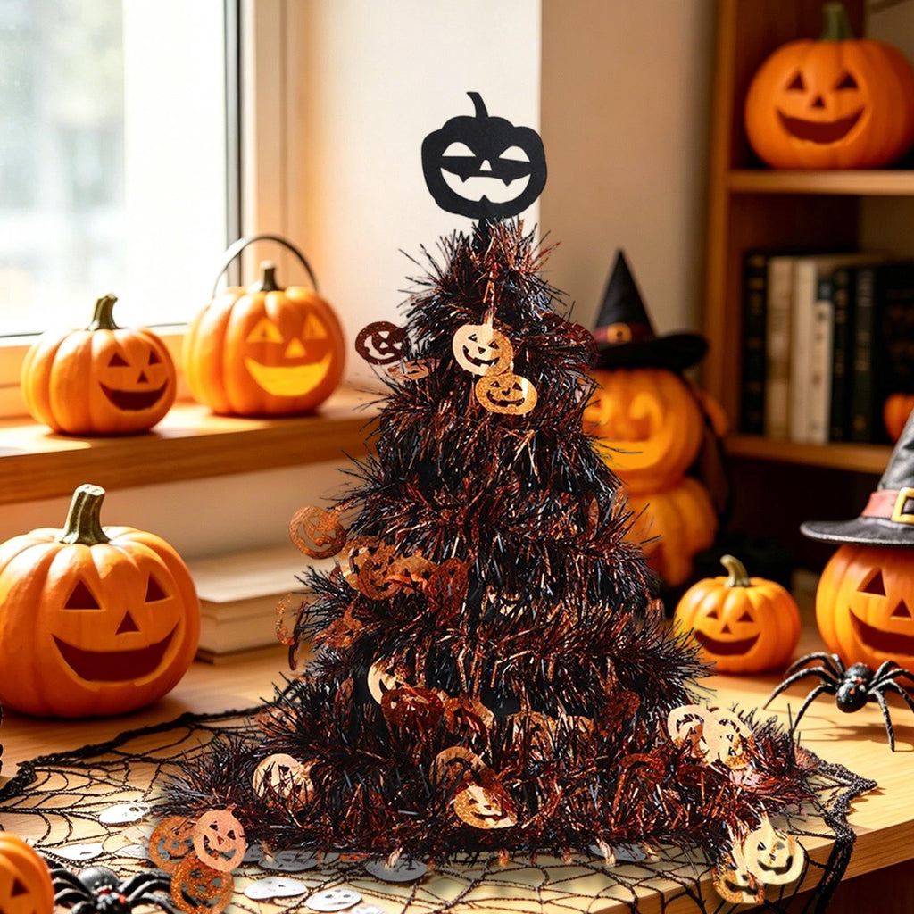 1Pc Halloween Mini Pumpkin Branches Artificial Black Twigs Vase Fillers for Table Mantel Centerpiece Creepy Gothic Scary House Decor