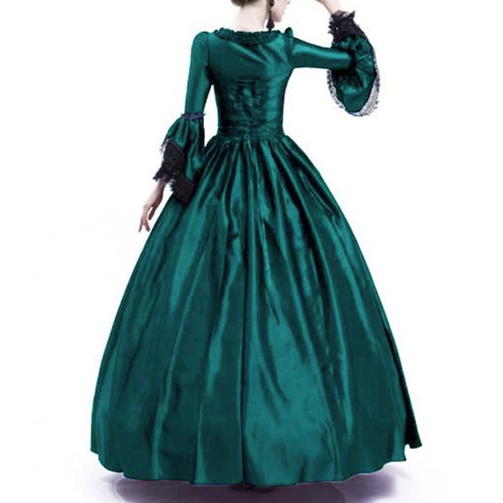 UPPADA Plus Size Victorian Dress for Women Lace Up Flare Sleeve Ball Gown with Corset Evening Party Maxi Gowns Vintage Cocktail Dress Wedding Dresses Early