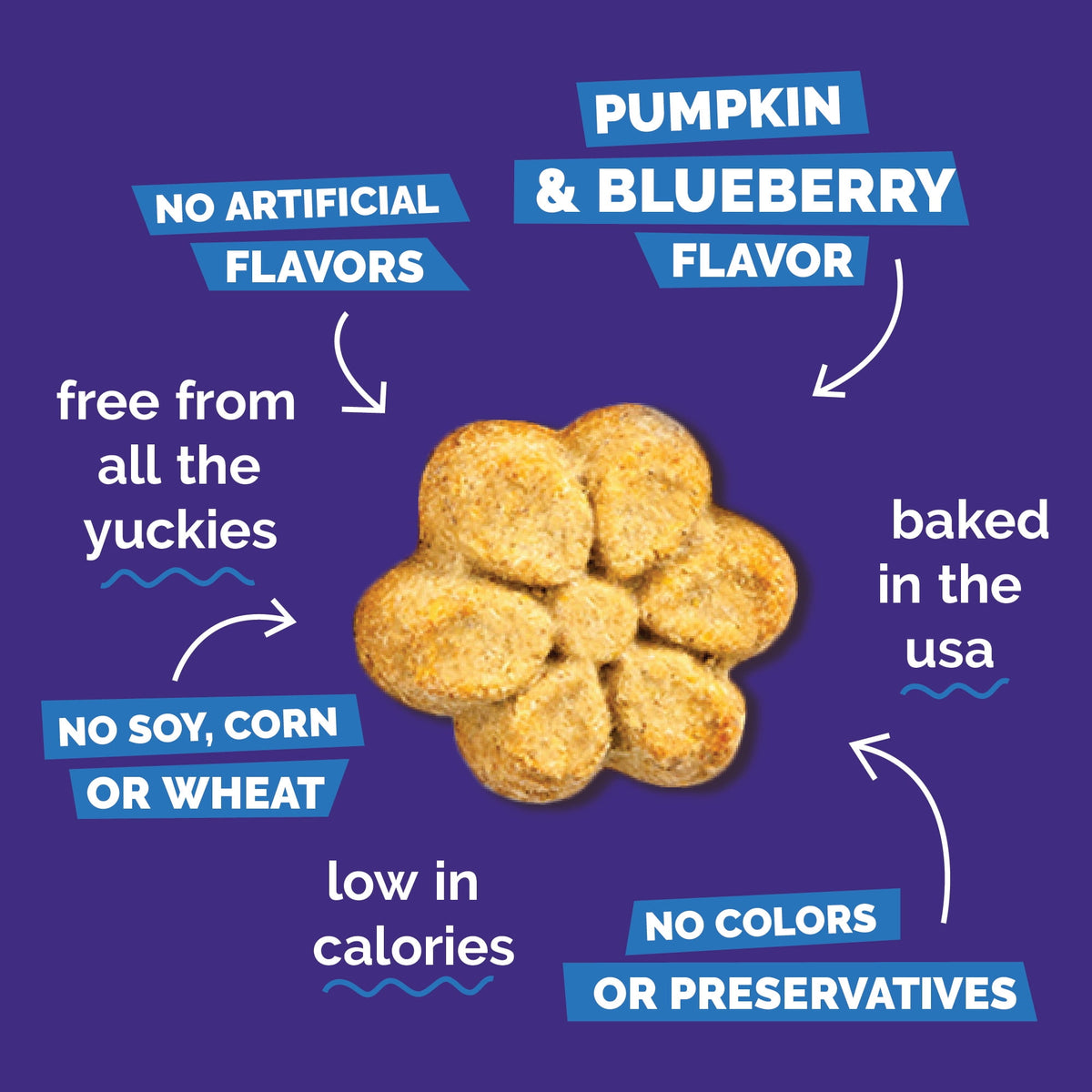 Fruitables Baked Pumpkin & Blueberry Flavor Treats for Dogs - 7 oz
