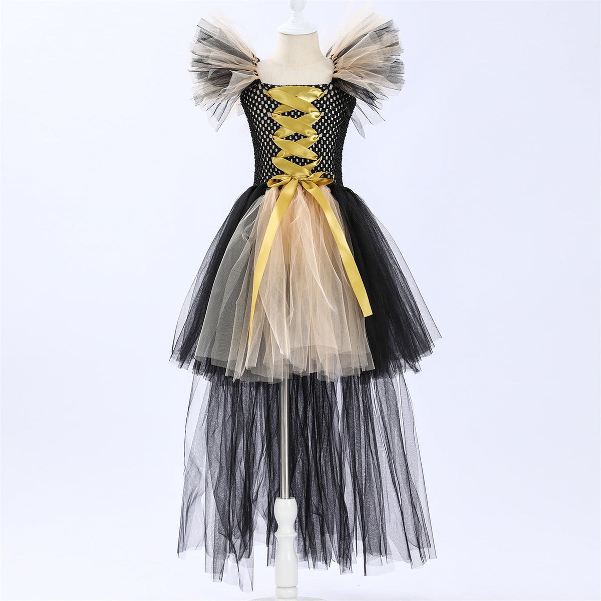 HNMKIU Halloween for Girls Toddler Kids Baby Girls Magnificent Witch Halloween Black Gown Fancy Dress Up Cosplay Party Tutu Dress Dresses E - 18-24 Months