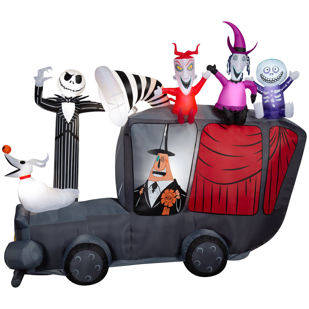 10' Gemmy Airblown Inflatable Halloween Disney's Nightmare Before Christmas Mayor-Mobile Scene Yard Decoration 221590