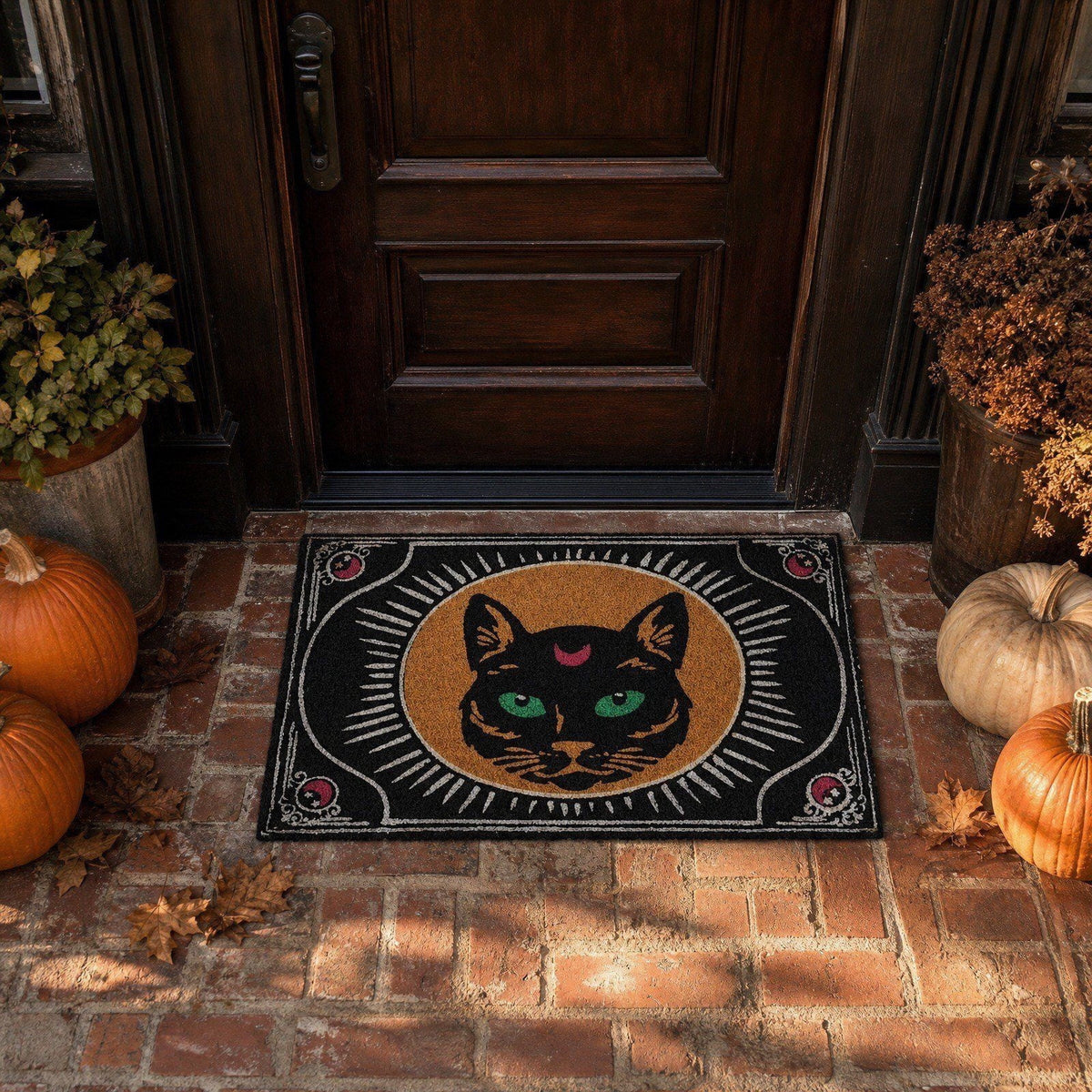 Tepsmf Halloween Doormat 19.7x31.4IN Soft Non Slip Halloween Bathroom Rug For Front Doors Porches And Witch-themed Home Decor