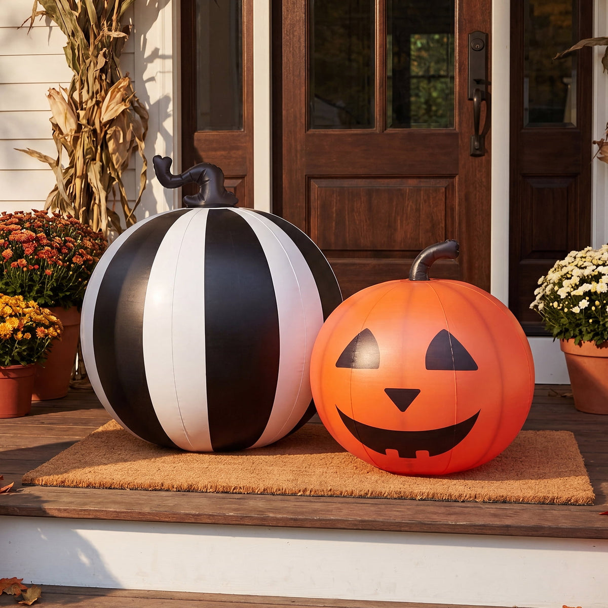 FUNBOY Inflatable Pumpkin Halloween Decorations Outdoor, 2-Pack