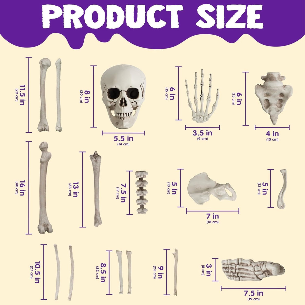 Joyfy 2 Pcs Duck Skeleton Halloween Decoration,4.5 Inch Posable Plastic Animals Halloween Skeleton for Indoor Outdoor Halloween Decorations,Haunted House Party Props