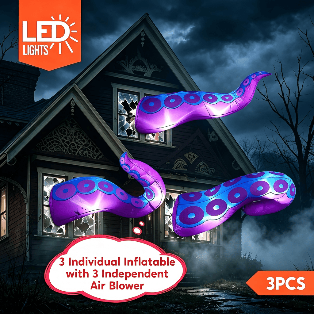 Joyfy 9 ft Halloween Inflatable Giant Alien Decoration with Built-in LEDs,Alien Halloween Decorations Outdoor Blow Up Yard Lawn Decoration