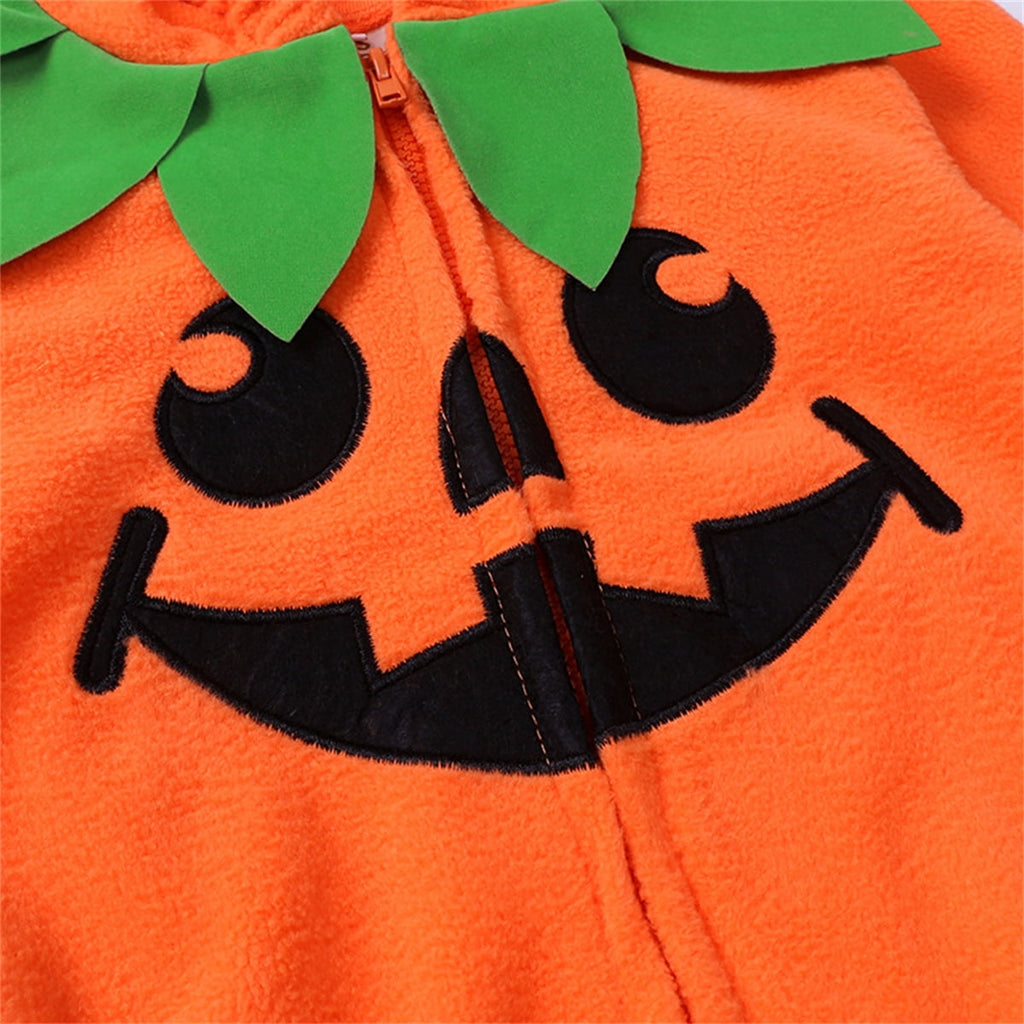 WIBACKER 0-24 Months Newborn Infant Baby Girl Boy Halloween Pumpkin Costumes Cute Hooded Romper Jumpsuit Outfit Clothes